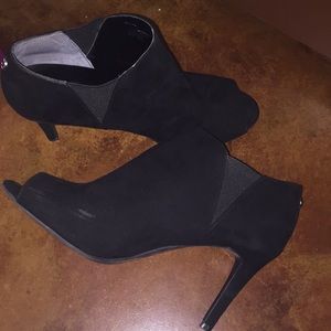 Black Open Toe Bootie